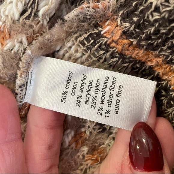 Maurices open front cardigan marled with textured stripes mixed yarns fabrics - Picture 6 of 10